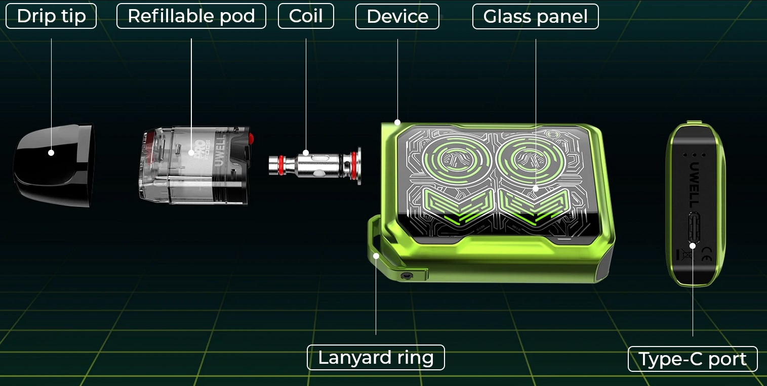 uwell-caliburn-gk2-elektronicka-cigareta-690mah-popis