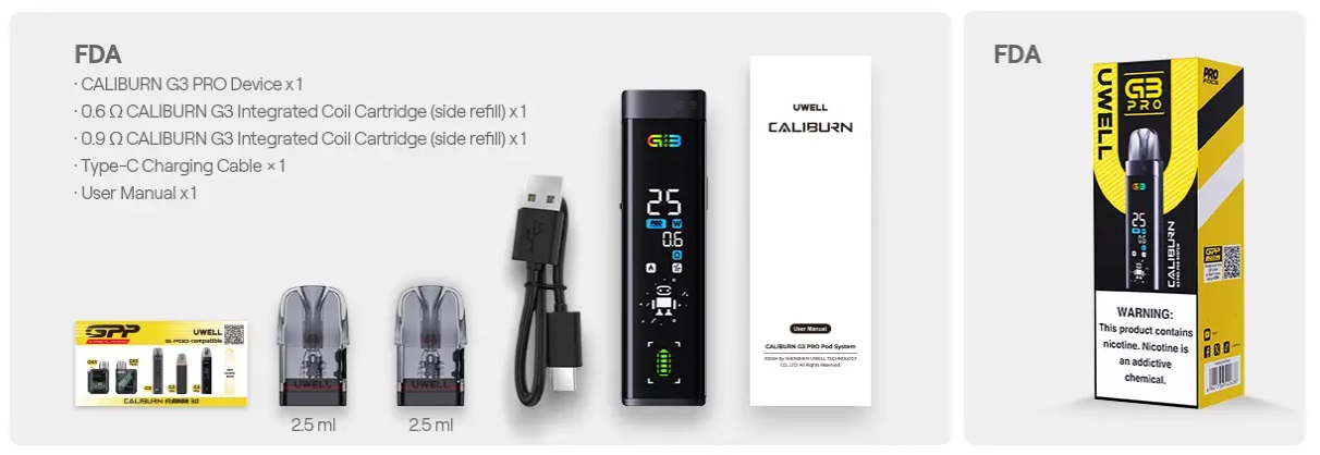 e-cigareta-uwell-caliburn-g3-pro-1000mah-obsah-baleni