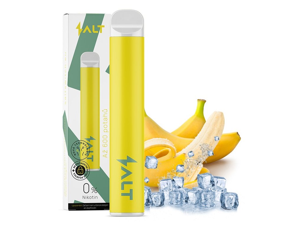Jednorázová elektronická cigareta Salt SWITCH Zero Banana Ice (Ledový  banán) 0mg