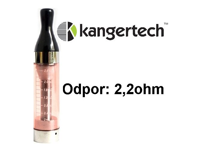 kangertech cct2 clearomizer 24ml 22ohm red cerveny