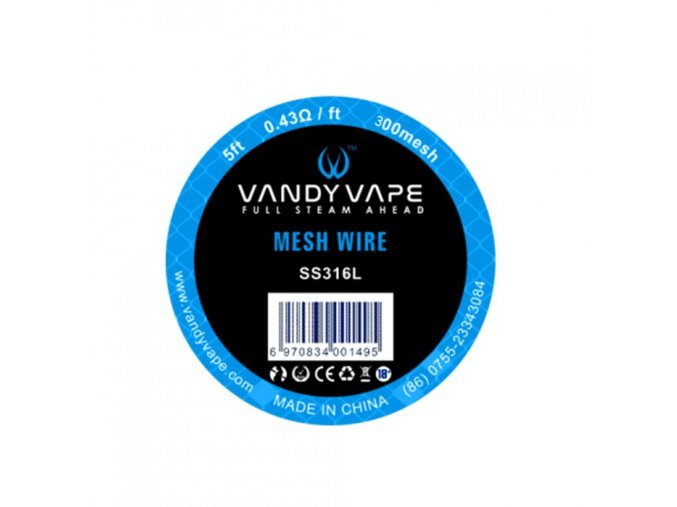 vandy vape mesh ss316 167m odporovy drat