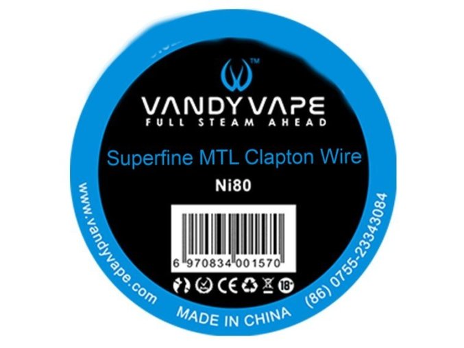 vandy vape superfine mtl odporovy drat ni80 3m