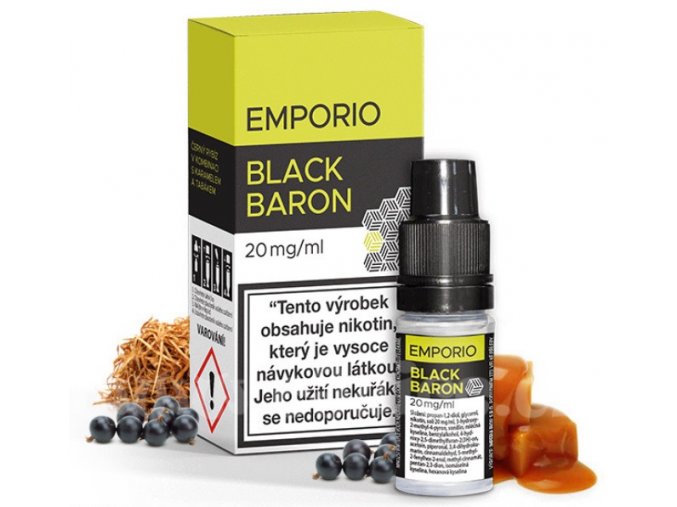 E-liquid Emporio SALT Black Baron (Černý rybíz s karamelem a tabákem) 10ml