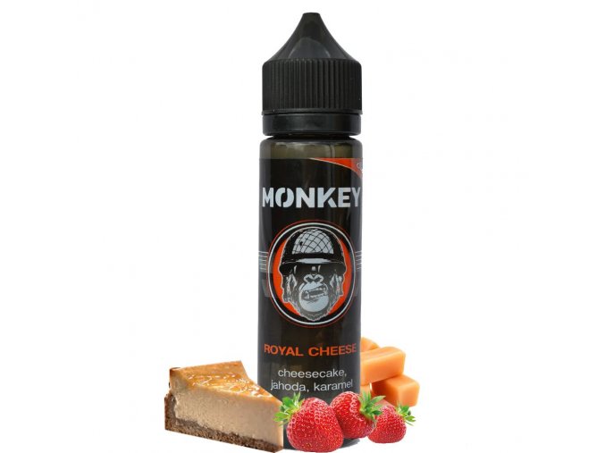 monkey liquid royal cheese cheesecake jahoda karamel