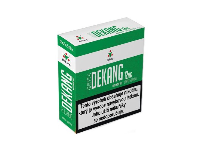 nikotinova baze dekang dripper 5x10ml pg30 vg70 12mg