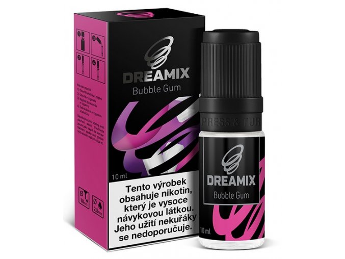 e liquid dreamix bubble gum zvykacka 10ml