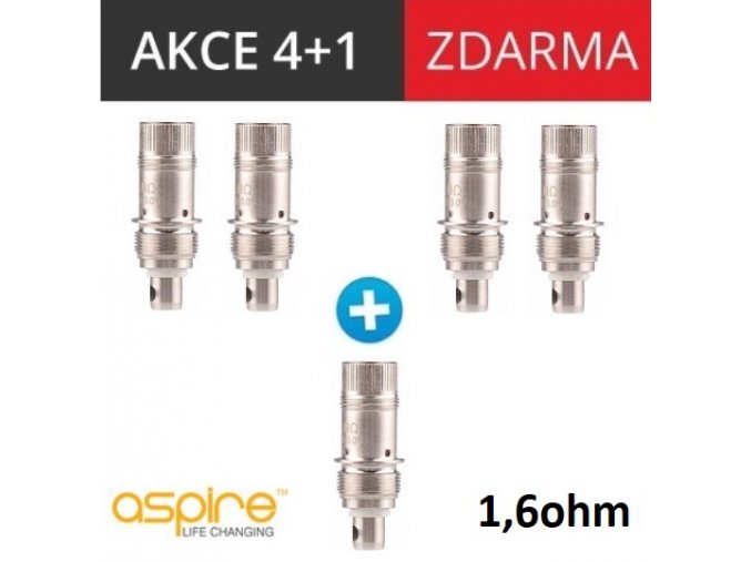 aspire nautilus bvc zhavici hlava 1,6ohm 4+1 zdarma