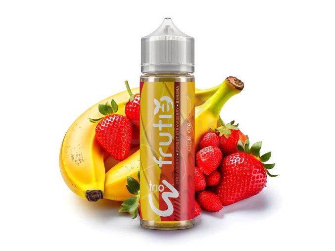prichut frutie trio shake and vape jahodova smes s bananem 10ml