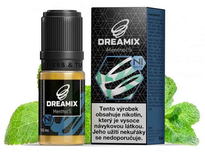 e liquid dreamix salt mentol menthol s s nikotinovou soli 10ml