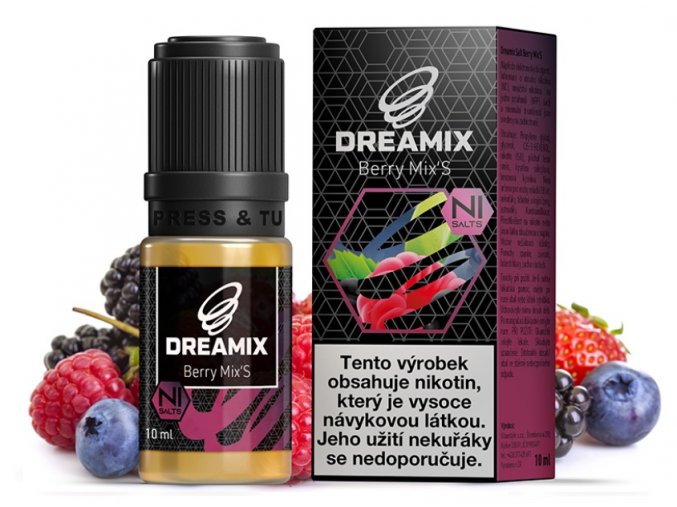 e liquid dreamix salt lesni smes berry mix s nikotinovou soli 10ml