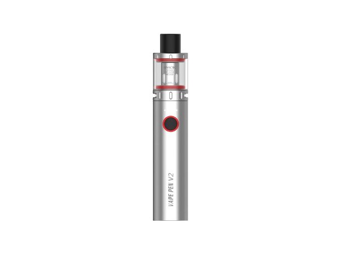 smoktech vape pen v2 elektronicka cigareta 1600mah silver stribrna