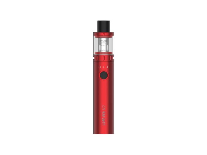 smoktech vape pen v2 elektronicka cigareta 1600mah red cervena