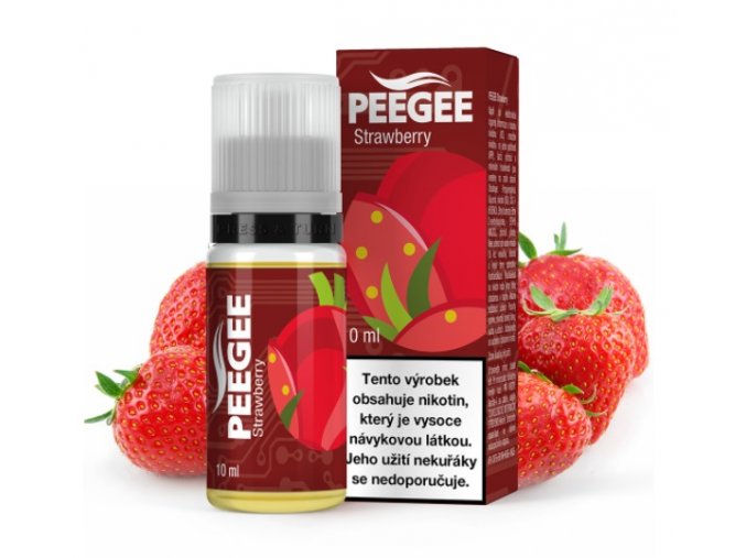 e liquid peegee jahoda strawberry 10ml