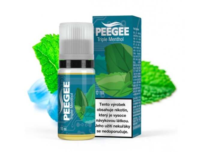 e liquid peegee trojity mentol triple menthol 10ml