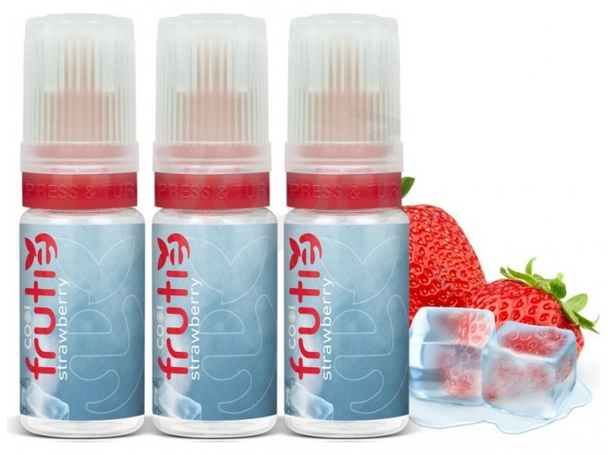 e liquid frutie cool jahoda strawberry 3x10ml