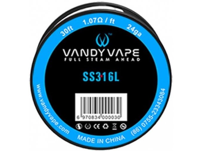 vandy vape ss316 odporovy drat 24ga 9m