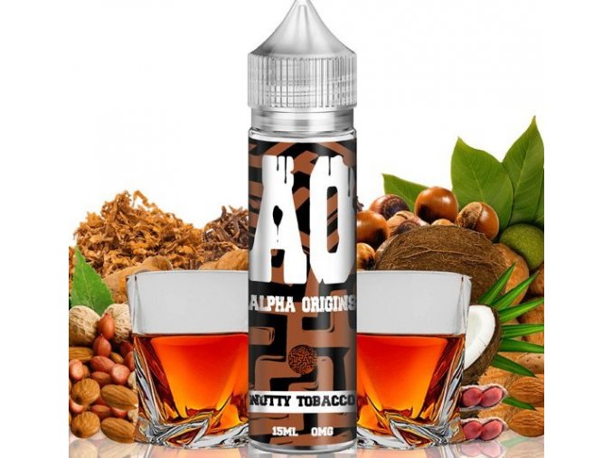 prichut alpha origins nutty tobacco tabak s orechy kokosem a whiskey 15ml
