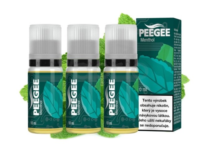 e liquid peegee mentol menthol 3x10ml