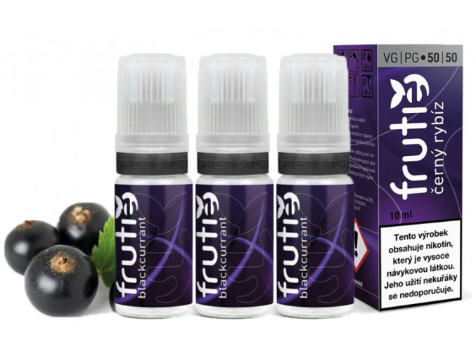 e liquid frutie 50 50 cerny rybiz blackcurrant 3x10ml