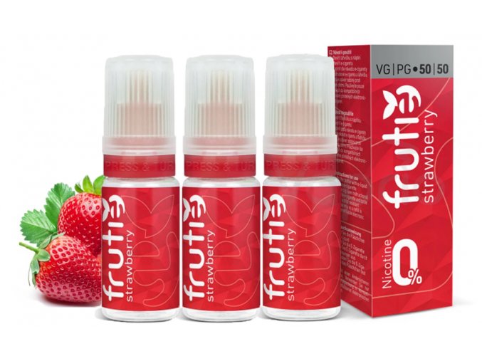 e liquid frutie 50 50 jahoda strawberry 3x10ml