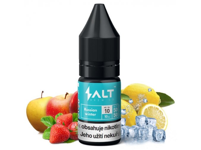 e liquid salt brew co russian winter ledove jablko jahoda a citron 10ml