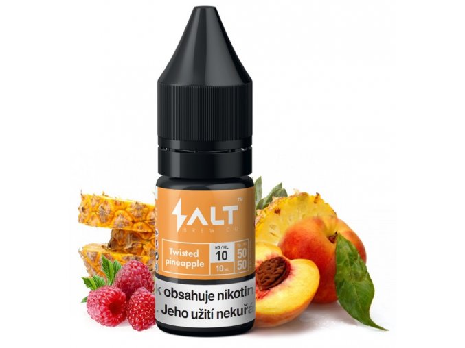 e liquid salt brew co twisted pineapple ananas broskev a malina 10ml