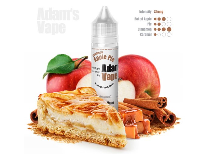 prichut adams vape cinnamon apple pie pecena jablka v karamelovem teste se skorici 12ml