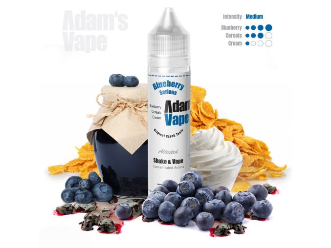 prichut adams vape blueberry serious boruvkove cerealie s kremem 12ml