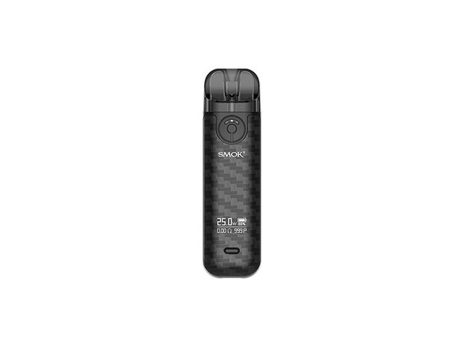 smoktech novo 4 elektronicka cigareta 800mah black carbon fiber