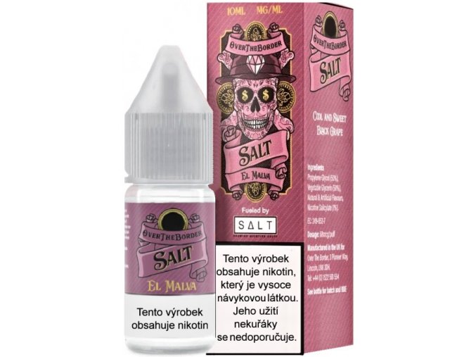 e liquid juice sauz salt over the border el malva 10ml