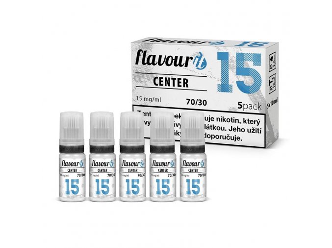 flavourit pg30 vg70 15mg 5x10ml center