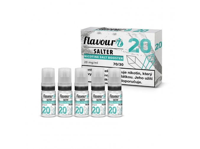 flavourit pg30 vg70 20mg 5x10ml salter booster