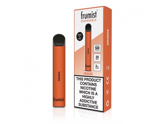 jednorazova e cigareta frumist disposable orange pomeranc 20mg