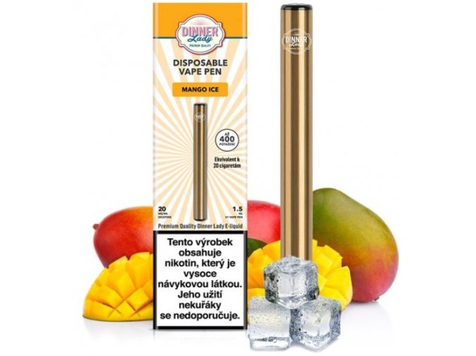dinner lady vape pen jednorazova elektronicka cigareta mango ice 20mg