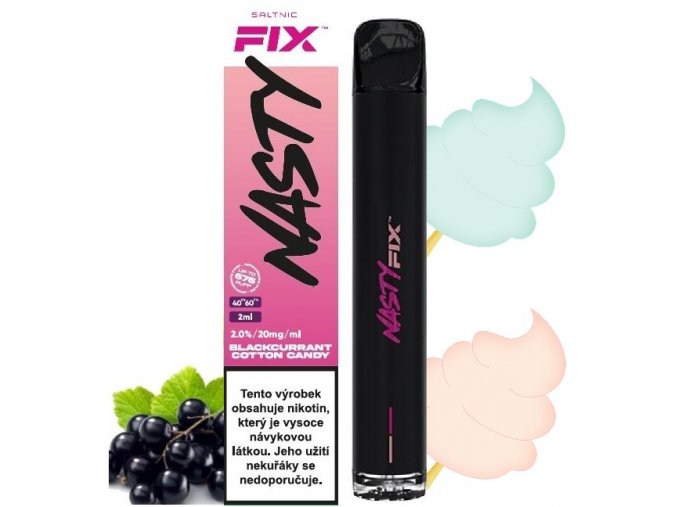nasty juice air fix elektronicka cigareta blackcurrant cotton candy 20mg