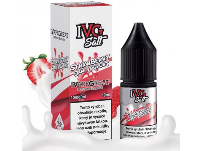 e liquid ivg salt strawberry jam yoghurt 10ml 10mg 20mg