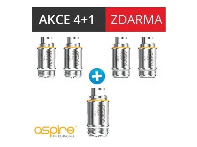 zhavici hlava aspire pockex 0,6ohm 4+1 zdarma 5ks