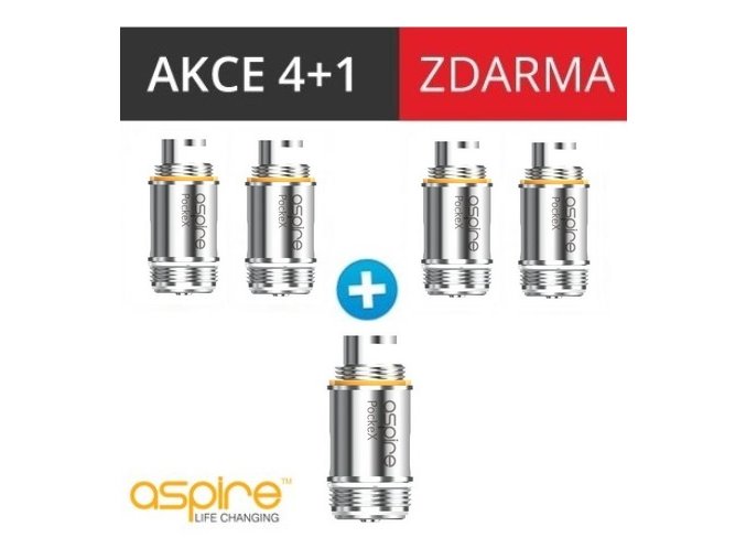 zhavici hlava aspire pockex 1,2ohm 4+1 zdarma 5ks