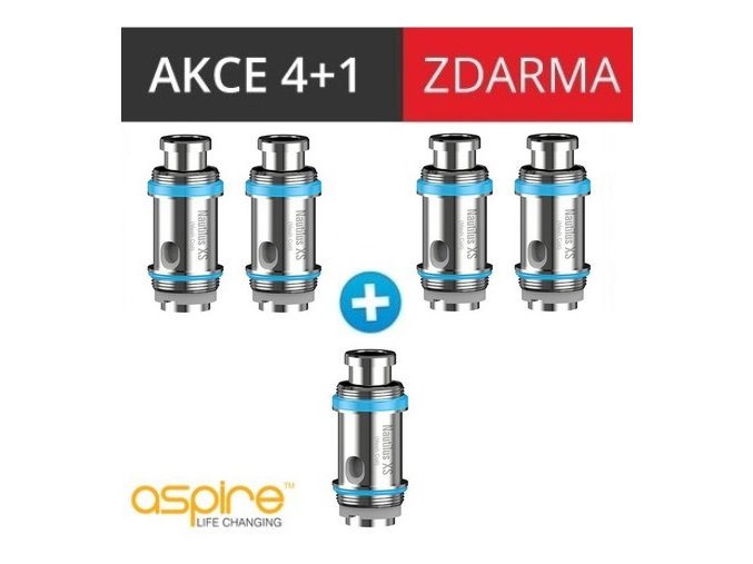 zhavici hlava aspire xs mesh 0,7ohm 4+1 zdarma 5ks