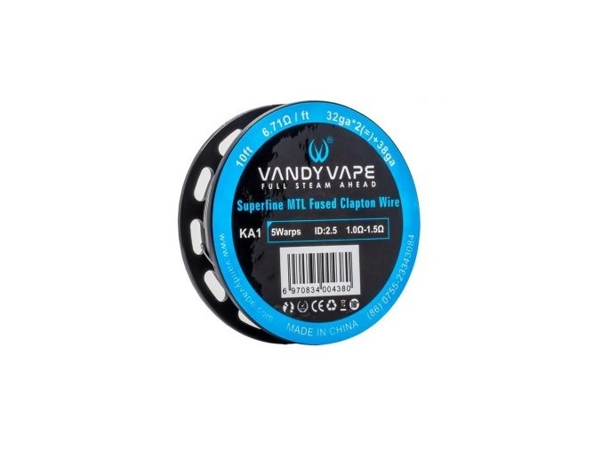 vandy vape superfine mtl fused clapton kanthal 32gax2+38ga 6,71ohm