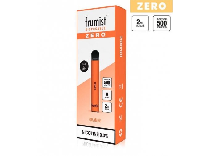 jednorazova e cigareta frumist disposable orange pomeranc 0mg