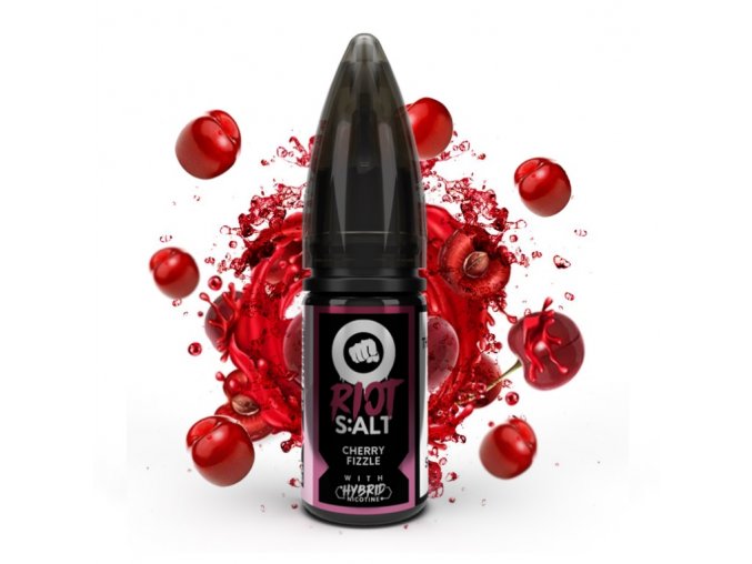 hybridni e liquid riot salt cherry fizzle 10mg 20mg 10ml