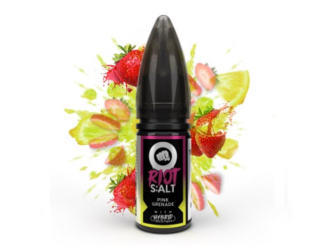 hybridni e liquid riot salt pink grenade 10mg 20mg 10ml