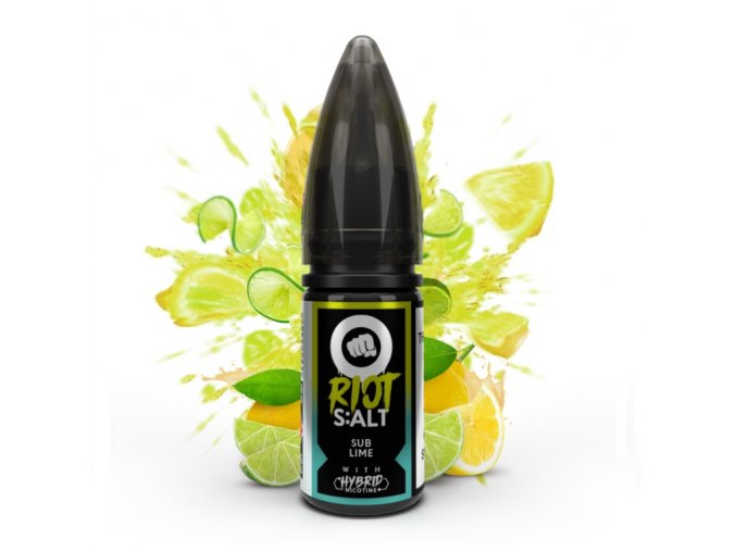 hybridni e liquid riot salt sub lime 10mg 20mg 10ml