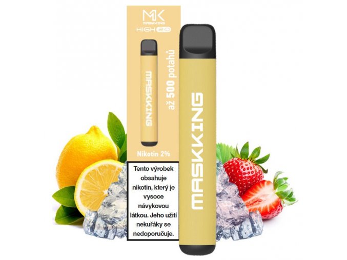 jednorazova e cigareta maskking high 20mg salt strawberry lemon