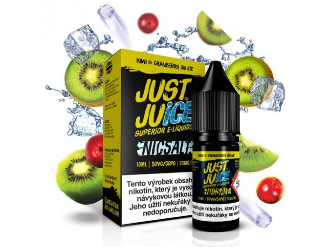 e liquidy just juice salt 10ml 20mg kiwi cranberry on ice