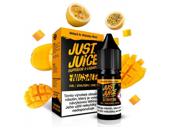 e liquidy just juice salt 10ml 20mg mango passion fruit