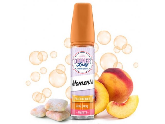 prichut dinner lady moments shake and vape 20ml peach bubble