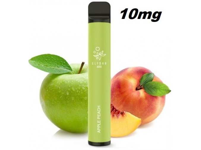 elf bar 600 jednorazova elektronicka cigareta apple peach 10mg