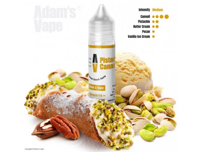 prichut adams vape pistachio cannoli 12ml